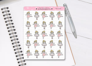 L_183 Ballet Dancing | Lottie Stickers | Planner Stickers