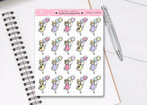 L_033 Mouse Balloons | Lottie Stickers | Planner Stickers