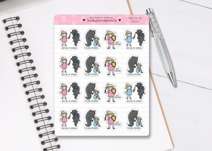 L_168 Battling Demons | Lottie Stickers | Planner Stickers