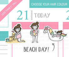 Load image into Gallery viewer, L_006 Beach Day! | Lottie Stickers | Planner Stickers
