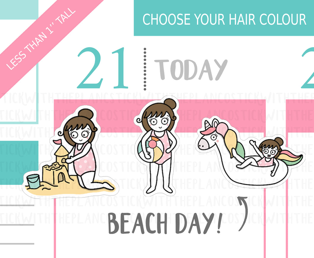 L_006 Beach Day! | Lottie Stickers | Planner Stickers