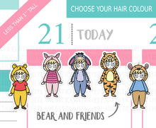 Load image into Gallery viewer, L_007 Bear and Friends! | Lottie Stickers | Planner Stickers
