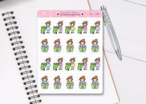 L_102 Bin Day and Recycling | Lottie Stickers | Planner Stickers