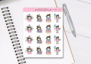 L_011 Birthday | Lottie Stickers | Planner Stickers