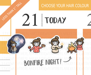 FL_002 Bonfire Night | Lottie Stickers | Autumn/Fall and Halloween Planner Stickers