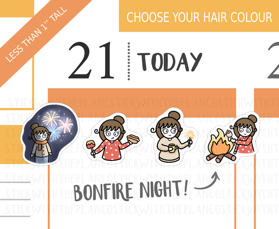 FL_002 Bonfire Night | Lottie Stickers | Autumn/Fall and Halloween Planner Stickers