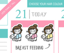 Load image into Gallery viewer, L_013 Breast Feeding Baby | Lottie Stickers | Planner Stickers
