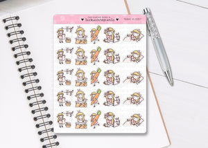 L_181 Bunny Helpers | Lottie Stickers | Planner Stickers