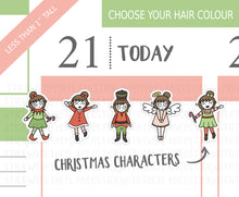 Load image into Gallery viewer, CL_002 Festive Characters! | Lottie Stickers | Festive Planner Stickers
