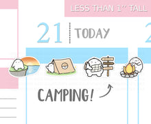 Load image into Gallery viewer, S_128 Squidge Goes Camping | Squidge Stickers | Planner Stickers
