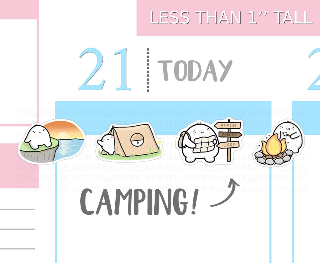 S_128 Squidge Goes Camping | Squidge Stickers | Planner Stickers