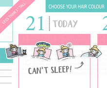 Load image into Gallery viewer, L_180 Can&#39;t Sleep! | Lottie Stickers | Planner Stickers
