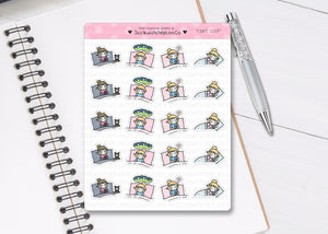 L_180 Can't Sleep! | Lottie Stickers | Planner Stickers