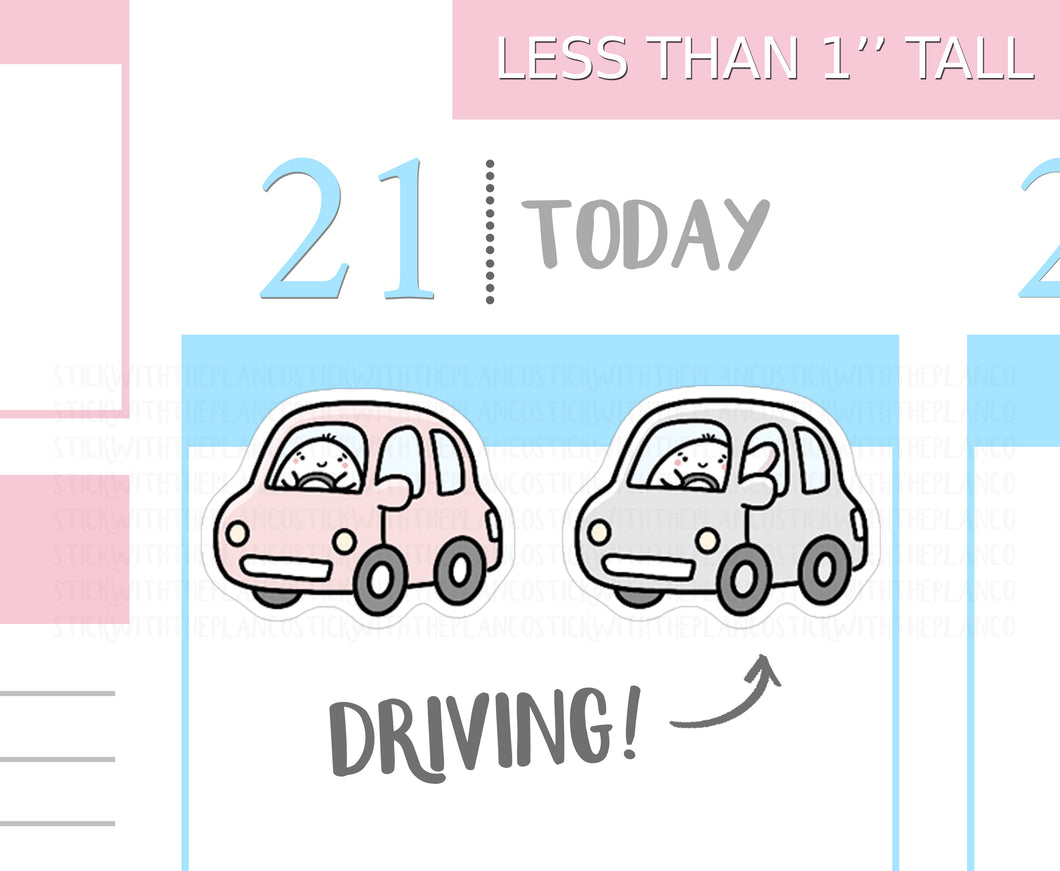 S_162 Squidge In The Car | Squidge Stickers | Planner Stickers