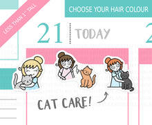 Load image into Gallery viewer, L_015 Cat Care | Lottie Stickers | Planner Stickers
