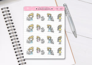 L_015 Cat Care | Lottie Stickers | Planner Stickers