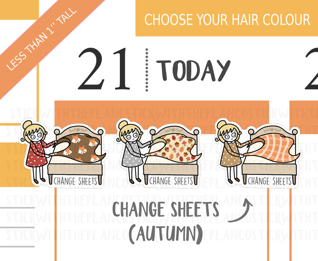 FL_004 Change Sheets (Fall) | Lottie Stickers | Autumn/Fall and Halloween Planner Stickers