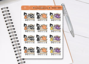 FL_005 Change Sheets (Halloween) | Lottie Stickers | Autumn/Fall and Halloween Planner Stickers