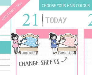 L_016 Change Sheets | Lottie Stickers | Planner Stickers