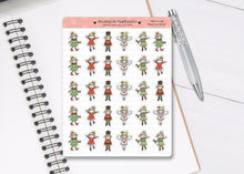 Load image into Gallery viewer, CL_002 Festive Characters! | Lottie Stickers | Festive Planner Stickers
