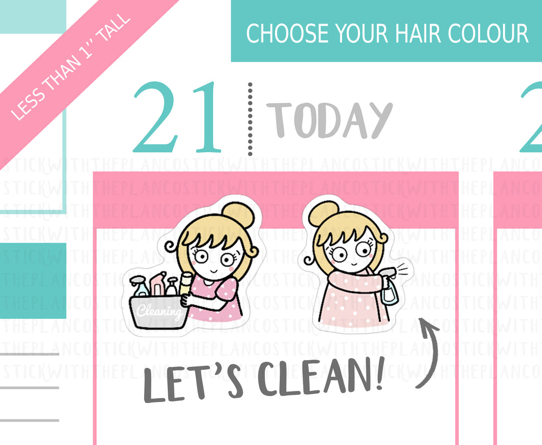 L_188 Let's Clean! | Lottie Stickers | Planner Stickers