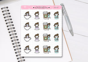 L_022 Coffee Break | Lottie Stickers | Planner Stickers