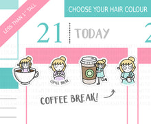 Load image into Gallery viewer, L_022 Coffee Break | Lottie Stickers | Planner Stickers
