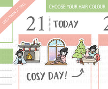 Load image into Gallery viewer, CL_005 Festive Cosy Day | Lottie Stickers | Festive Planner Stickers
