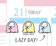 Load image into Gallery viewer, S_041 Squidge Has a Cosy Day | Squidge Stickers | Planner Stickers
