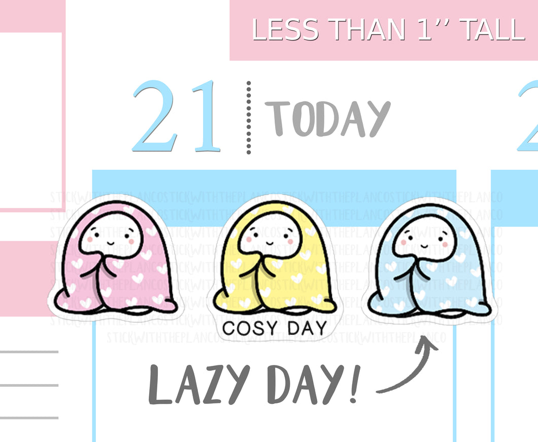 S_041 Squidge Has a Cosy Day | Squidge Stickers | Planner Stickers