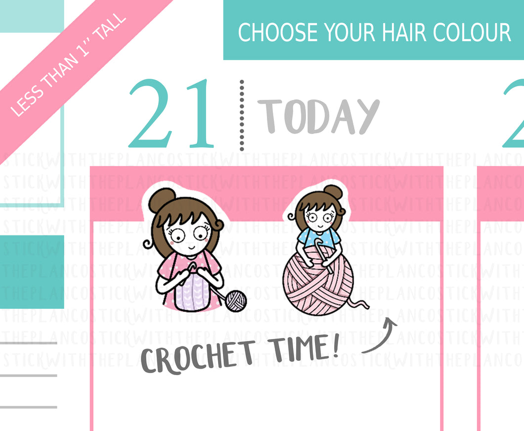 L_025 Crochet | Lottie Stickers | Planner Stickers