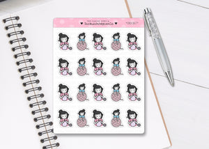 L_025 Crochet | Lottie Stickers | Planner Stickers