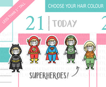 Load image into Gallery viewer, L_028 Superhero Onesies PT. One | Lottie Stickers | Planner Stickers
