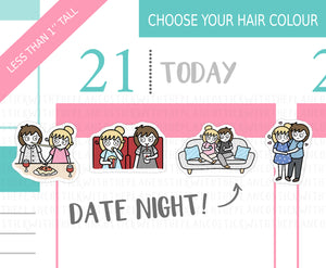 L_027 Date Night | Lottie Stickers | Planner Stickers