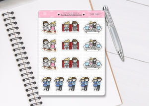 L_027 Date Night | Lottie Stickers | Planner Stickers