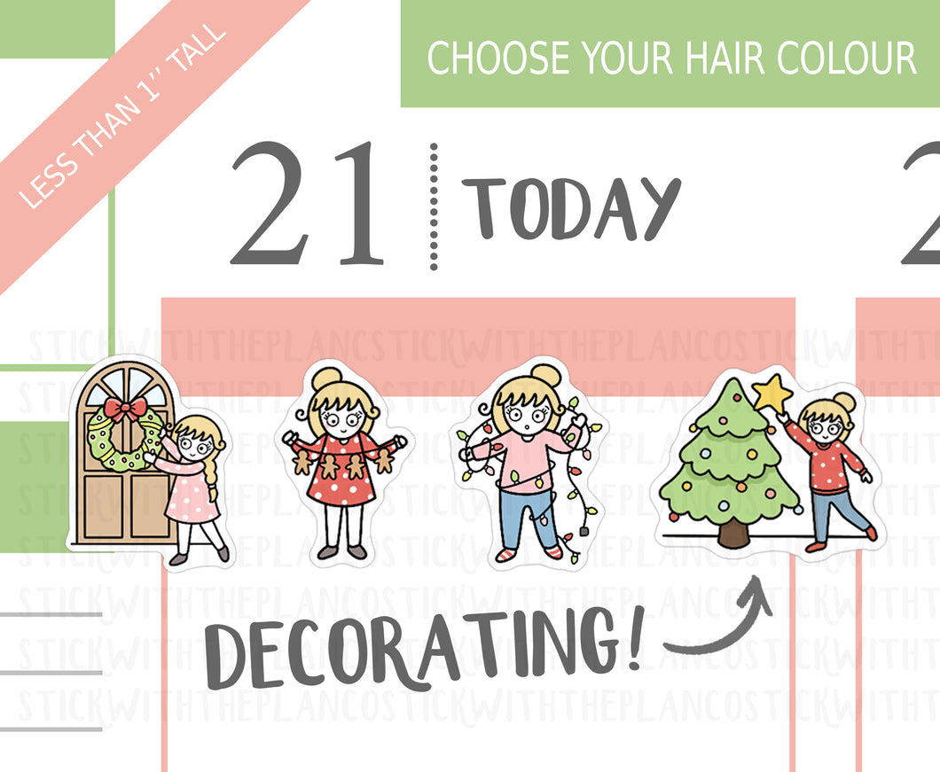 CL_006 Festive Decorating | Lottie Stickers | Festive Planner Stickers