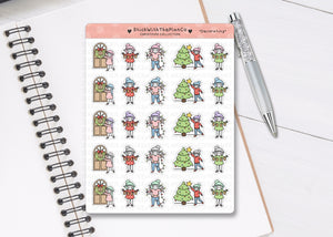 CL_006 Festive Decorating | Lottie Stickers | Festive Planner Stickers