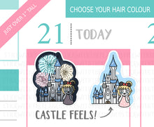 Load image into Gallery viewer, L_034 Seeing the Castle and Fireworks | Lottie Stickers | Planner Stickers
