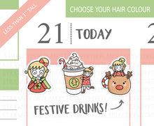 Load image into Gallery viewer, CL_009 Festive Hot Drinks | Lottie Stickers | Festive Planner Stickers
