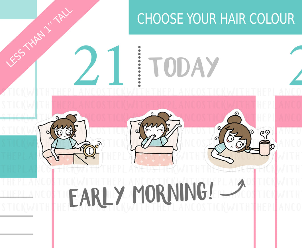 L_041 Early Morning | Lottie Stickers | Planner Stickers