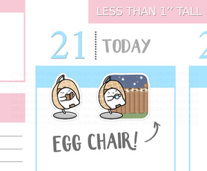 S_151 Squidge Loves The Egg Chair | Squidge Stickers | Planner Stickers