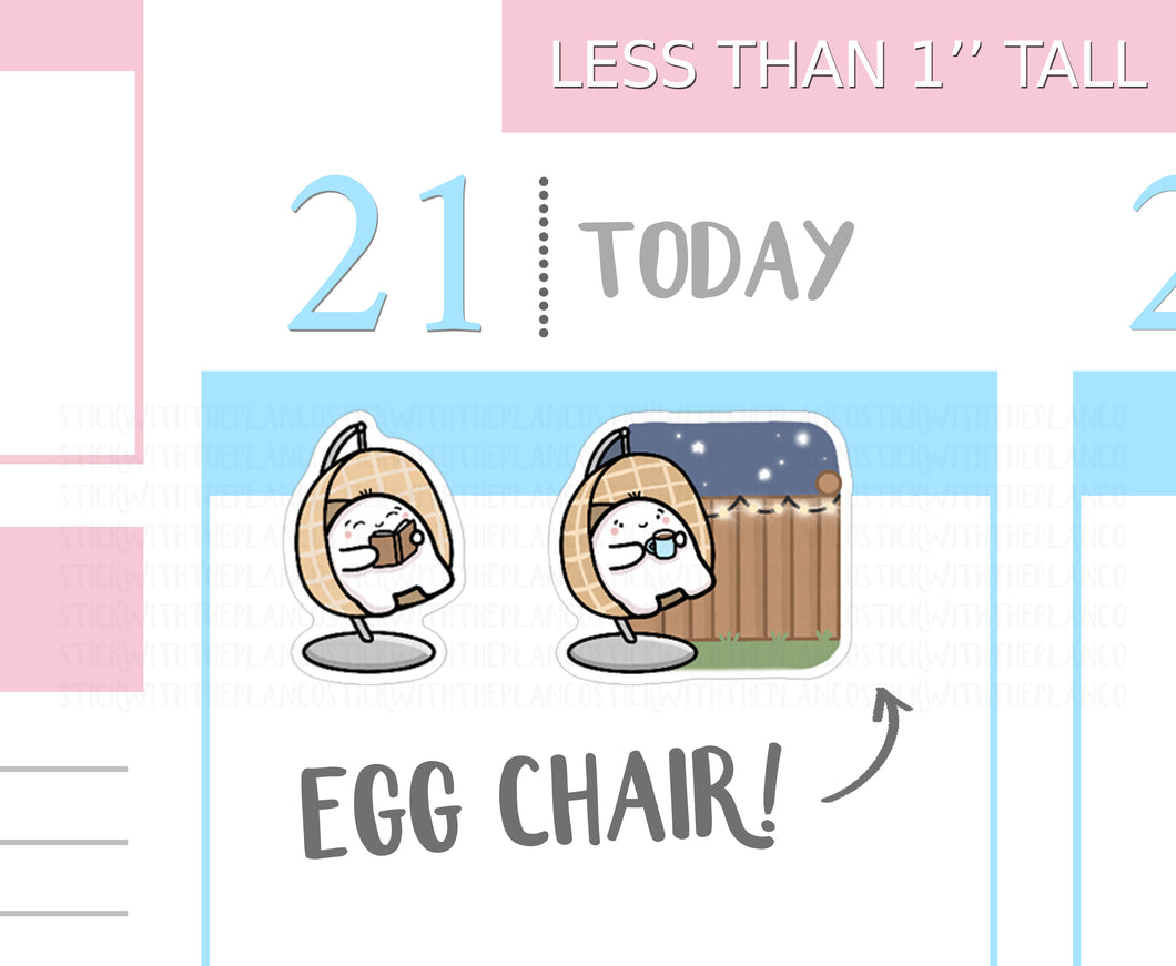 S_151 Squidge Loves The Egg Chair | Squidge Stickers | Planner Stickers