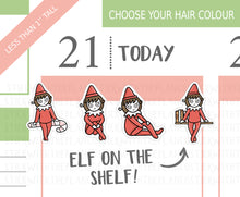 Load image into Gallery viewer, CL_007 Elf on the Shelf | Lottie Stickers | Festive Planner Stickers
