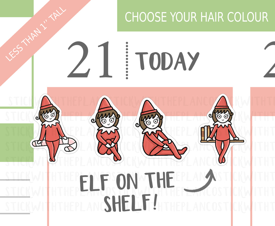 CL_007 Elf on the Shelf | Lottie Stickers | Festive Planner Stickers