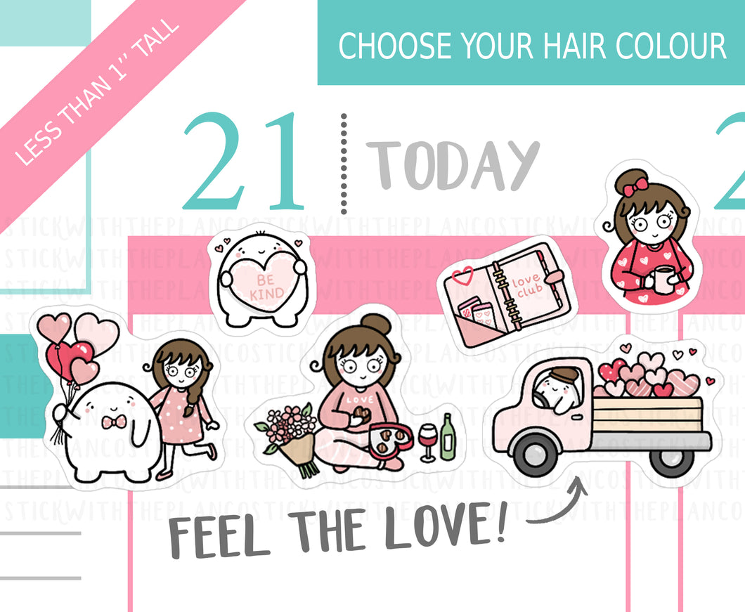 L_179 Feel The Love | Lottie Stickers | Planner Stickers