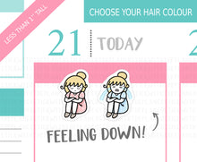 Load image into Gallery viewer, L_207 Feeling Down | Lottie Stickers | Planner Stickers
