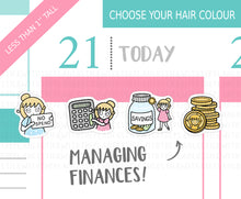 Load image into Gallery viewer, L_171 Managing Money | Lottie Stickers | Planner Stickers
