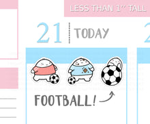 Load image into Gallery viewer, S_122 Squidge Plays Football | Squidge Stickers | Planner Stickers
