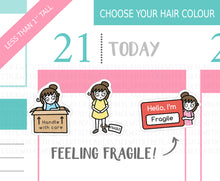 Load image into Gallery viewer, L_045 Feeling Fragile | Lottie Stickers | Planner Stickers
