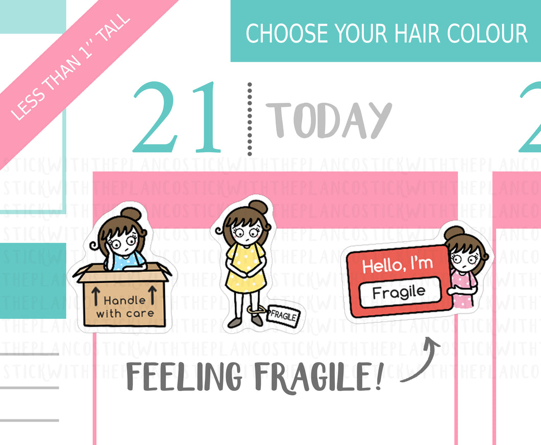 L_045 Feeling Fragile | Lottie Stickers | Planner Stickers